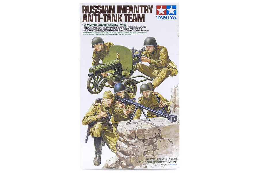 Tamiya 1/35 Russian Infantry Anti-Tank Team Scaled Plastic Model Kit image 16654