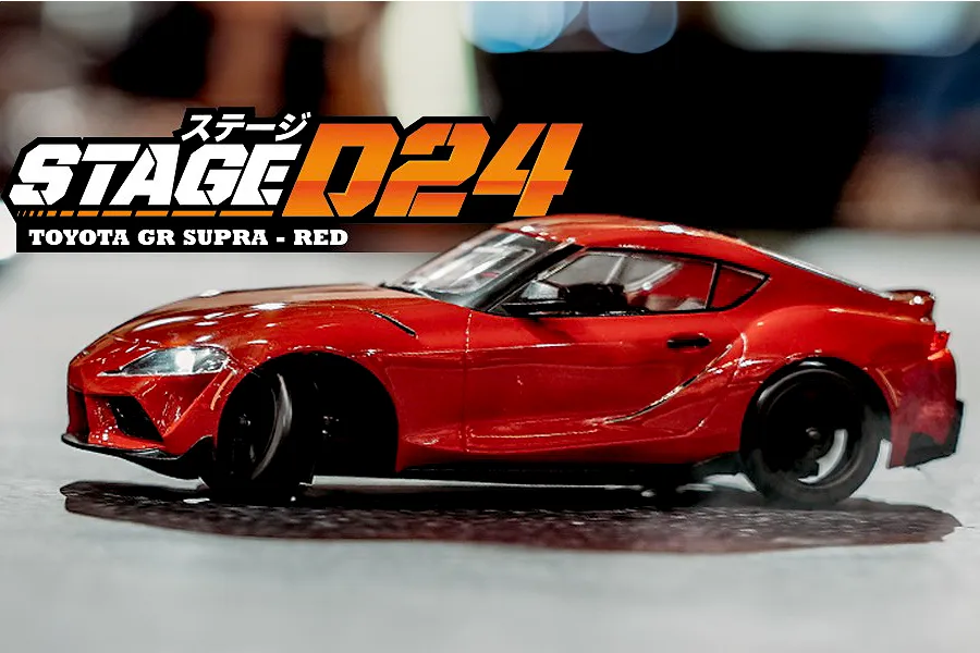 HPI Stage D24 Toyota Supra GR RC Car Electric RWD 1/24 Scale RTR - Prominence Red image 2