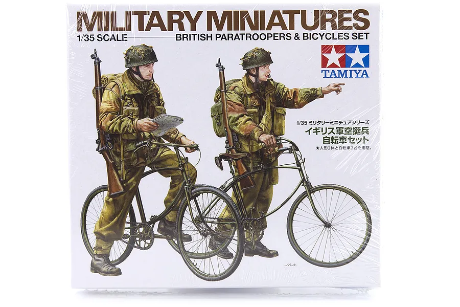 Tamiya 1/35 British Paratroopers &amp;amp; Bicycles Set Scaled Plastic Model Kit image 16660