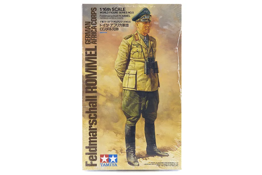 Tamiya 1/16 German Africa Corps Feldmarschall Rommel Scaled Plastic Model Kit image 16669