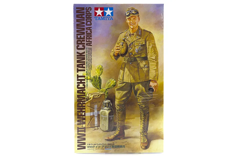 Tamiya 1/16 German WWII Africa Corps Wehrmacht Tank Crewman Scaled Plastic Model Kit image 16672