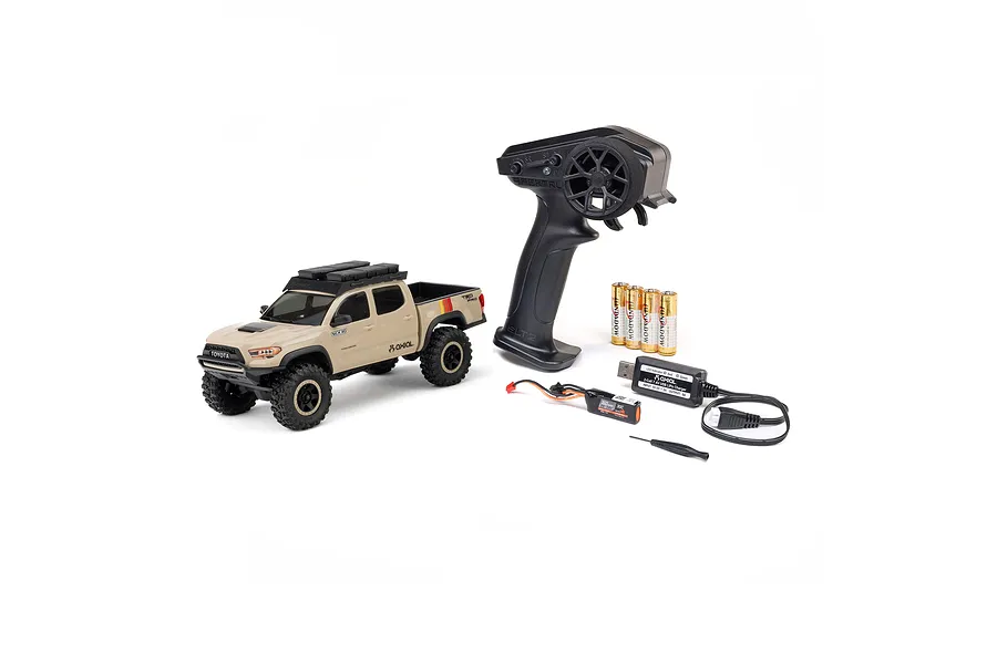 Axial SCX30 Toyota Tacoma RC Rock Crawler Electric 4WD 1/30 Scale RTR - Brown image 1