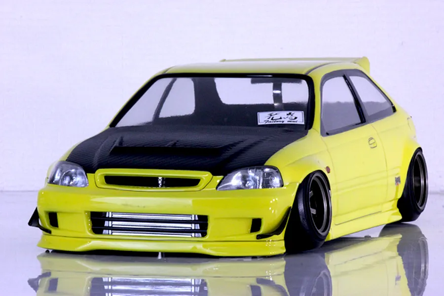 Pandora RC 1/10 Honda Civic EK9 Type-R Unpainted Body Shell - Clear image 1