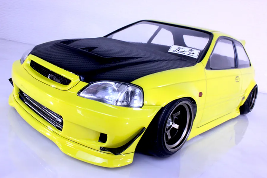 Pandora RC 1/10 Honda Civic EK9 Type-R Unpainted Body Shell - Clear image 14