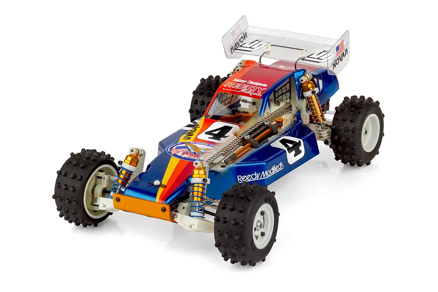 Team Associated RC10 4WD electric RC buggy Jay Halsey Chain Edition on a white background.