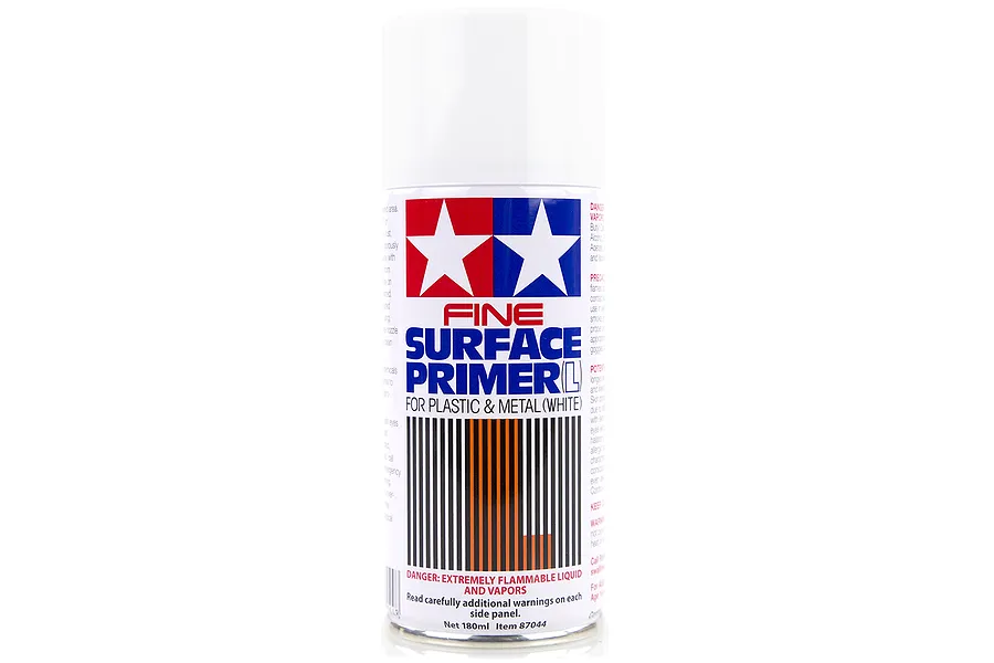 Tamiya White Fine Surface Primer Large Spray for Plastic &amp;amp; Metal 180ml image 16842