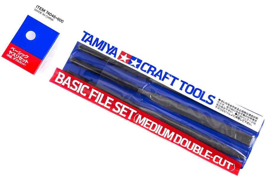 Tamiya Modelers Basic File Set Medium Double-Cut Craft Tool image 16862