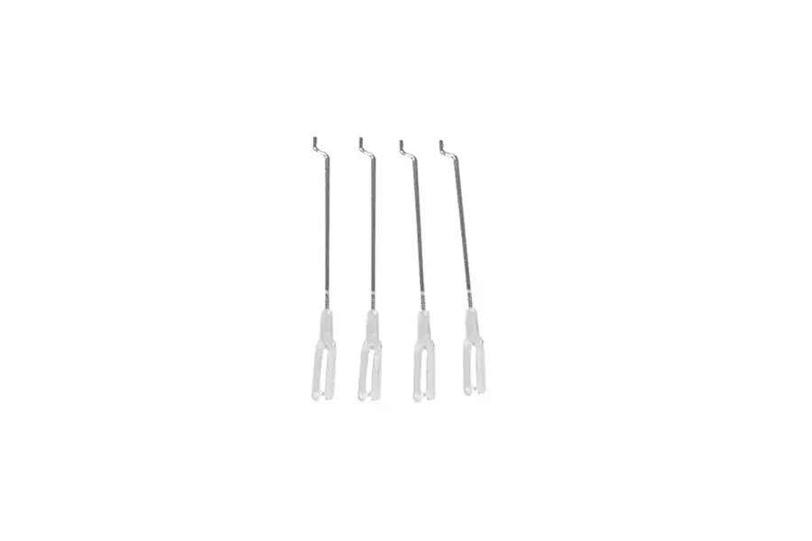FMS Linkage Rods featuring four metal rods with plastic clevises against a plain white background.