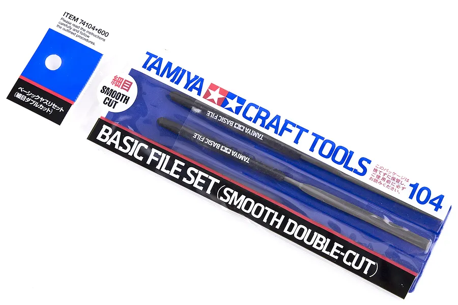 Tamiya Modelers Basic File Set Smooth Double-Cut Craft Tool image 16863