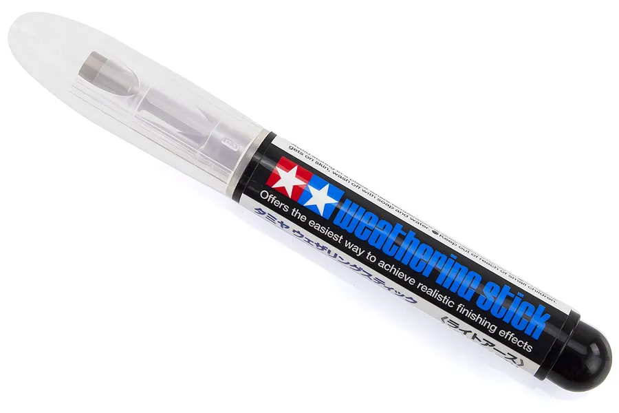 Tamiya Modelers Light Earth Weathering Stick (Water-Based) image 16868