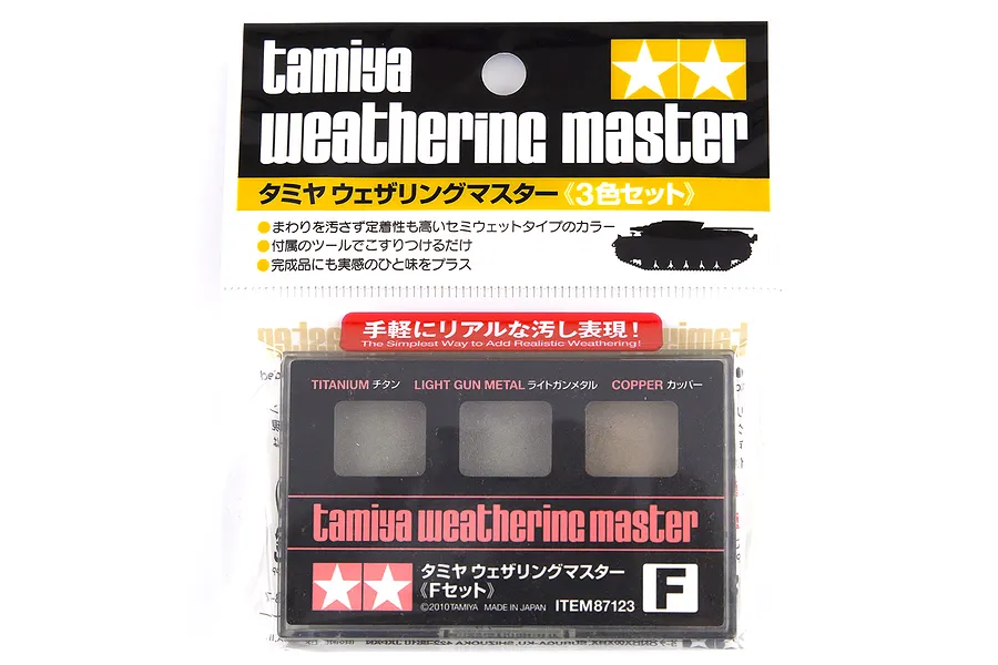 Tamiya Pale Titanium/Light Gunmetal/Copper Weathering Master Set F image 16894