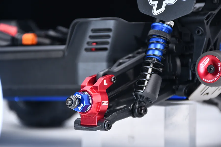 GPM Aluminium Rear Hubs with Larger Bearings 2Pcs - Blue image 2
