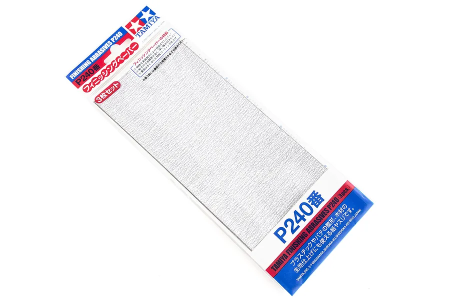 Tamiya Sand Paper Finishing #240 Grit 3Pcs image 16899