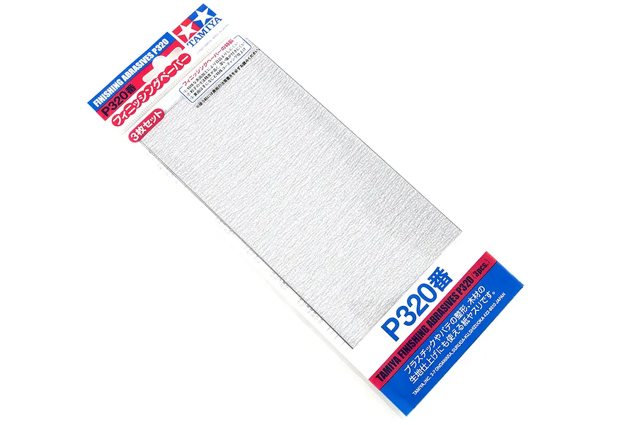 Tamiya Sand Paper Finishing #320 Grit 3Pcs image 16900