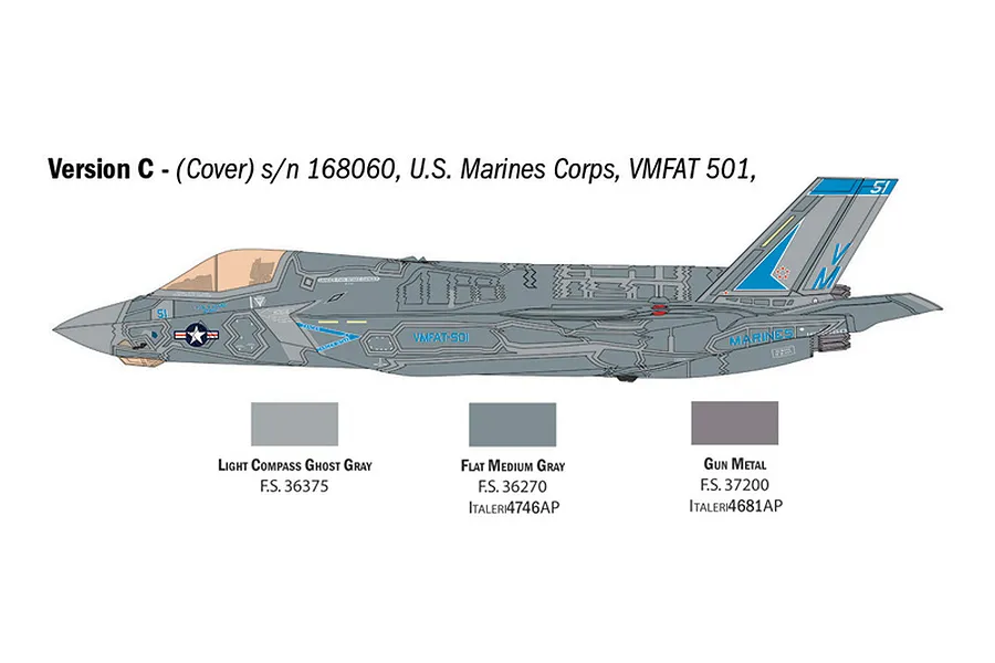 Italeri 1/48 F-35B Lightning II Fighter Scaled Plastic Model Kit image 5