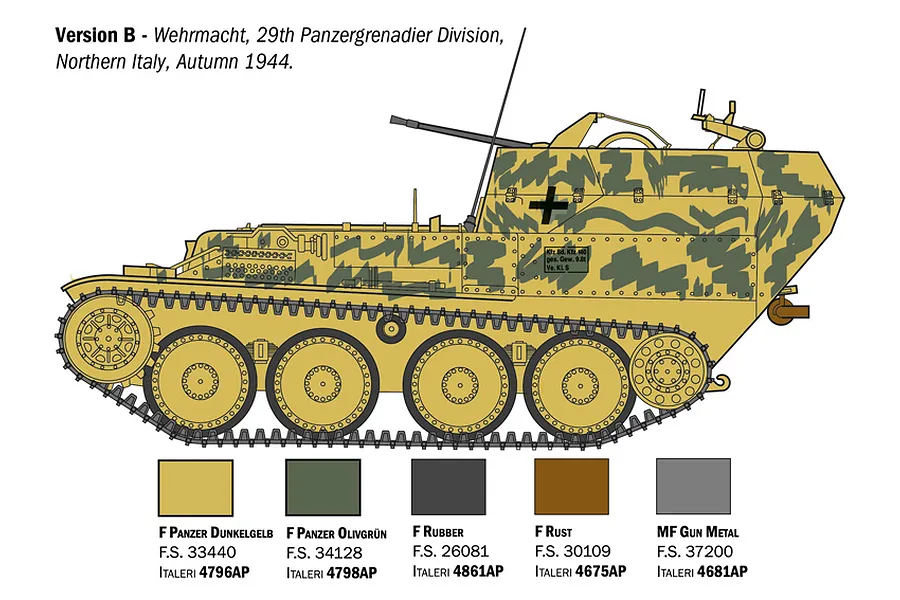 Italeri 1/35 Sd. Kfz. 140 Flakpanzer 38 Gepard Anti-Aircraft Scaled Plastic Model Kit image 4