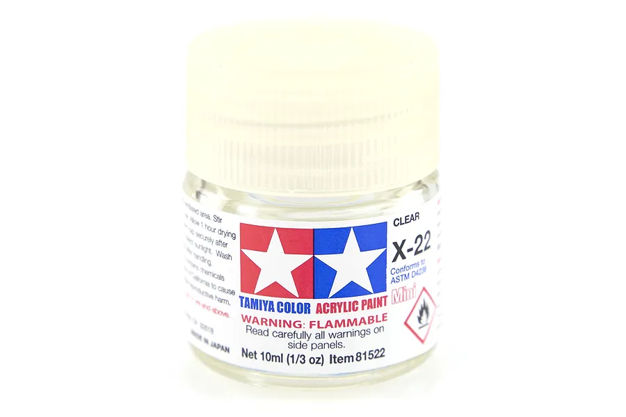Tamiya X-22 Clear Acrylic Paint 10ml image 16914