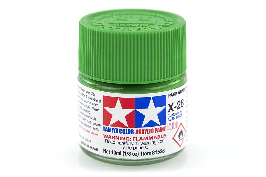 Tamiya X-28 Park Green Gloss Acrylic Paint 10ml image 16915