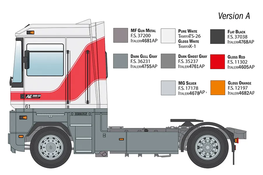 Italeri 1/24 Renault AE500 Magnum Semi Truck Scaled Plastic Model Kit image 3