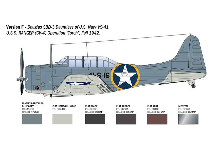 Italeri 1/48 USN SBD-3 Dauntless Bomber Scaled Plastic Model Kit image 8