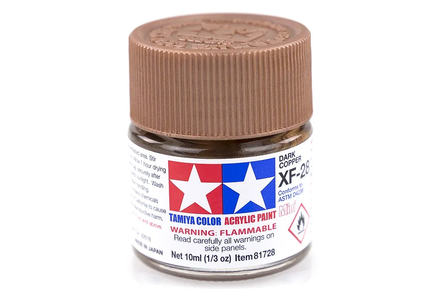 Tamiya XF-28 Dark Copper Flat Acrylic Paint 10ml image 16927