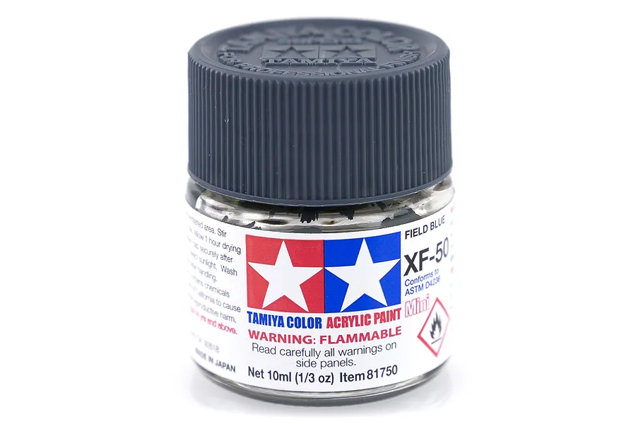 Tamiya XF-50 Field Blue Flat Acrylic Paint 10ml image 16930
