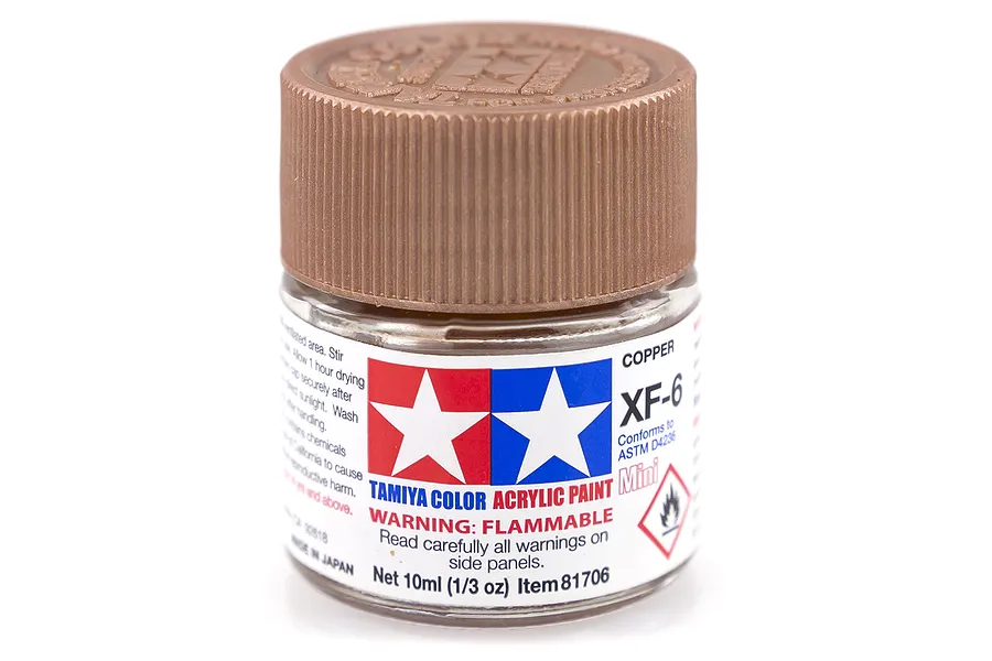 Tamiya XF-6 Copper Flat Acrylic Paint 10ml image 16931