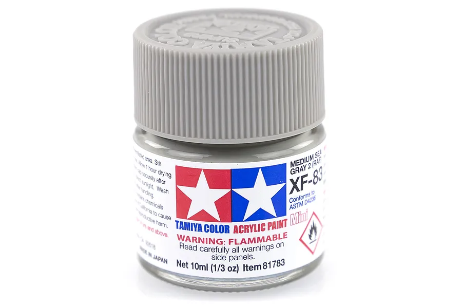 Tamiya XF-83 Medium Sea Grey 2 (RAF) Flat Acrylic Paint 10ml image 16934