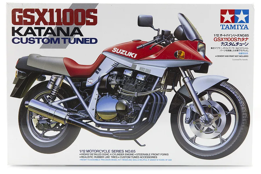 Tamiya 1/12 Suzuki GSX1100S Katana Motorcycle Scaled Plastic Model Kit image 16944