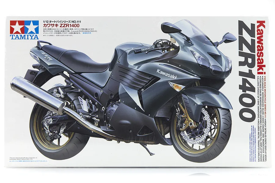Tamiya 1/12 Kawasaki ZZR1400 Motorcycle Plastic Model Kit image 16960