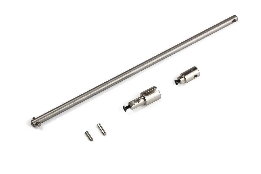 BlackZon Steel Centre Driveshaft and Drive Cup Set laid out on a clean white background.