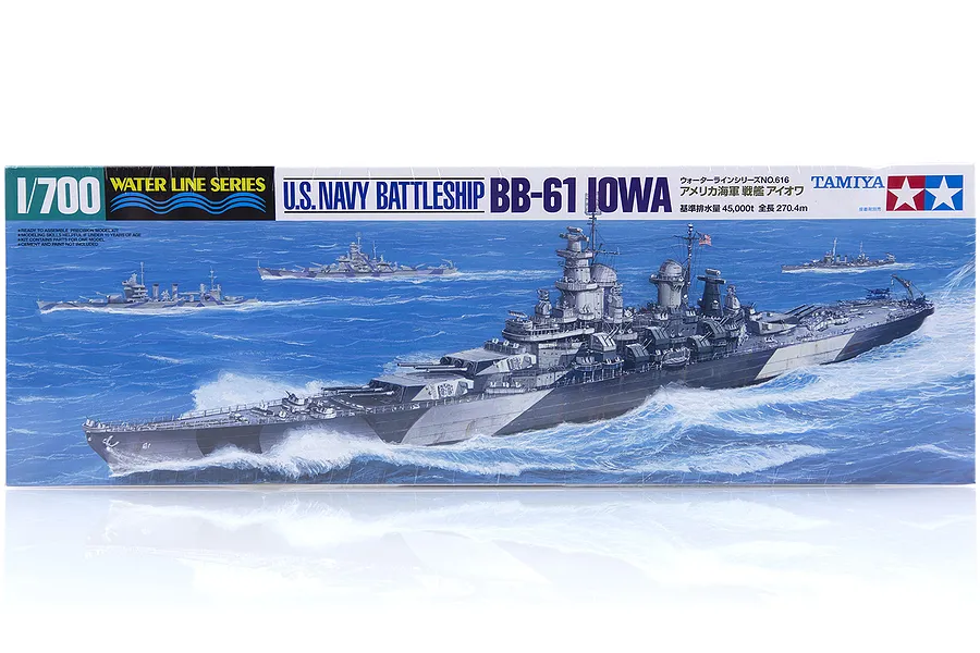 Tamiya 1/700 U.S. BB-61 Iowa Battleship (Waterline Series) Plastic Model Kit image 16989