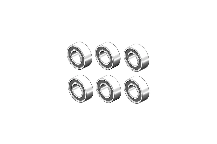 RGT 4x8x3mm Rubber Shielded Ball Bearings 8Pcs image 2