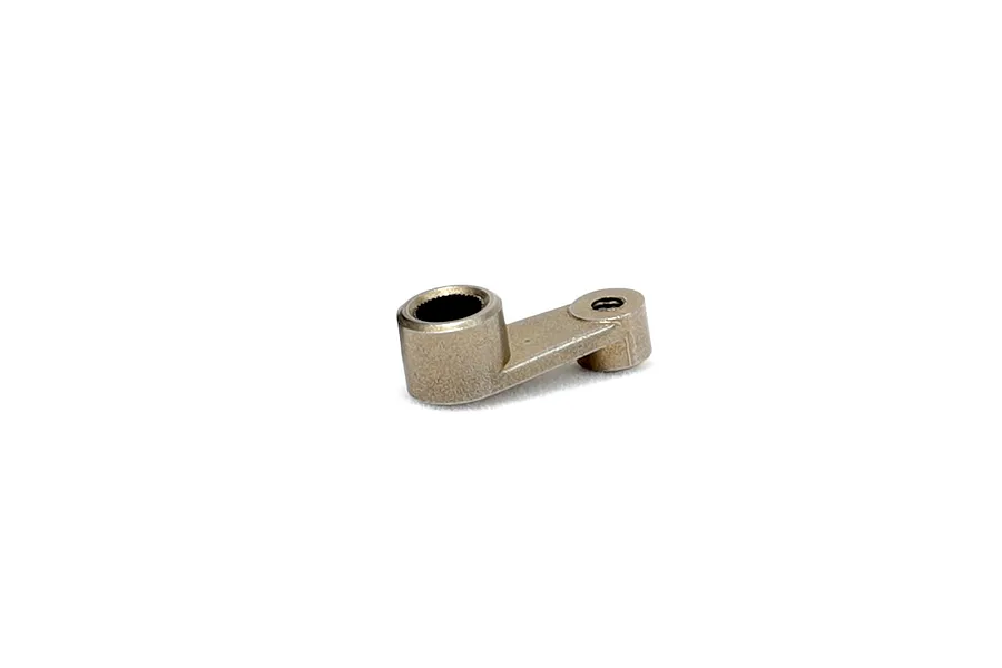 A silver-colored metal RGT servo horn with internal splines shown on a plain white background.