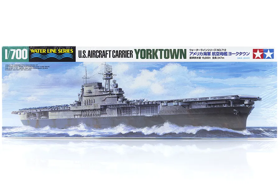 Tamiya 1/700 U.S. Yorktown CV-5 Aircraft Carrier (Waterline Series) Plastic Model Kit image 16992
