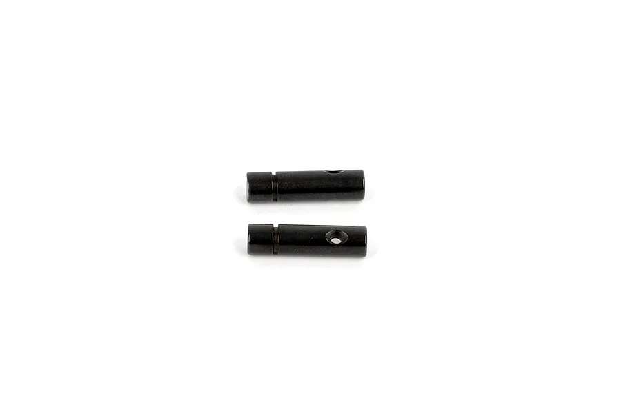 Two small black metal cylindrical drive shaft components shown against a plain white background.