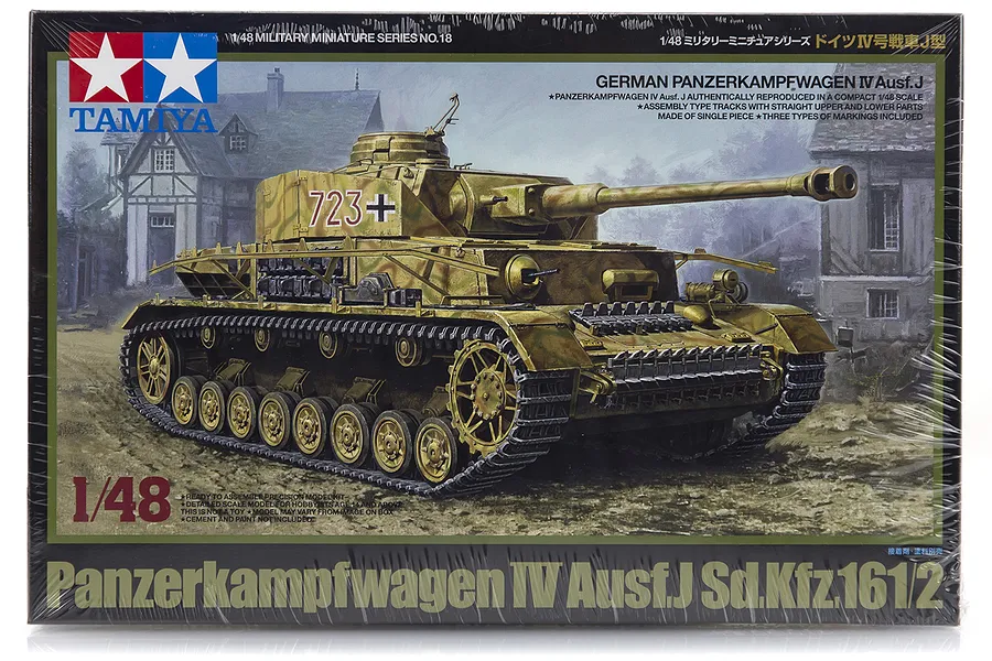 Tamiya 1/48 German Panzerkampfwagen IV Ausf. J (Sd.Kfz. 161/2) Tank Scaled Plastic Model Kit image 17002