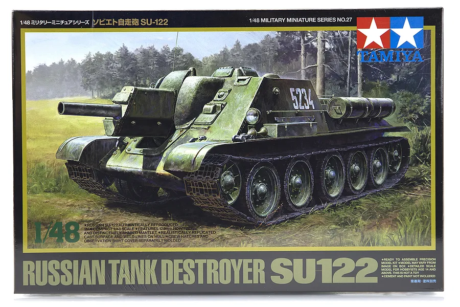 Tamiya 1/48 Russian SU-122 Tank Destroyer Scaled Plastic Model Kit image 17008