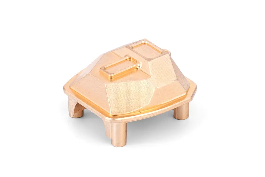 RGT brass differential cover accessory shown isolated on a plain white studio background.