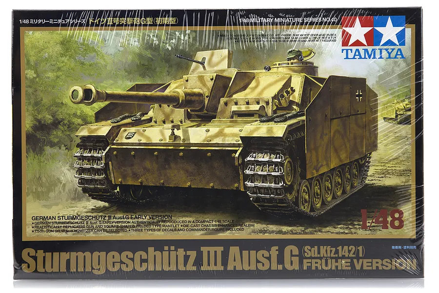 Tamiya 1/48 German Sturmgeschutz III Ausf.G Tank Destroyer (Sd.Kfz.142/1) Plastic Model Kit image 17016