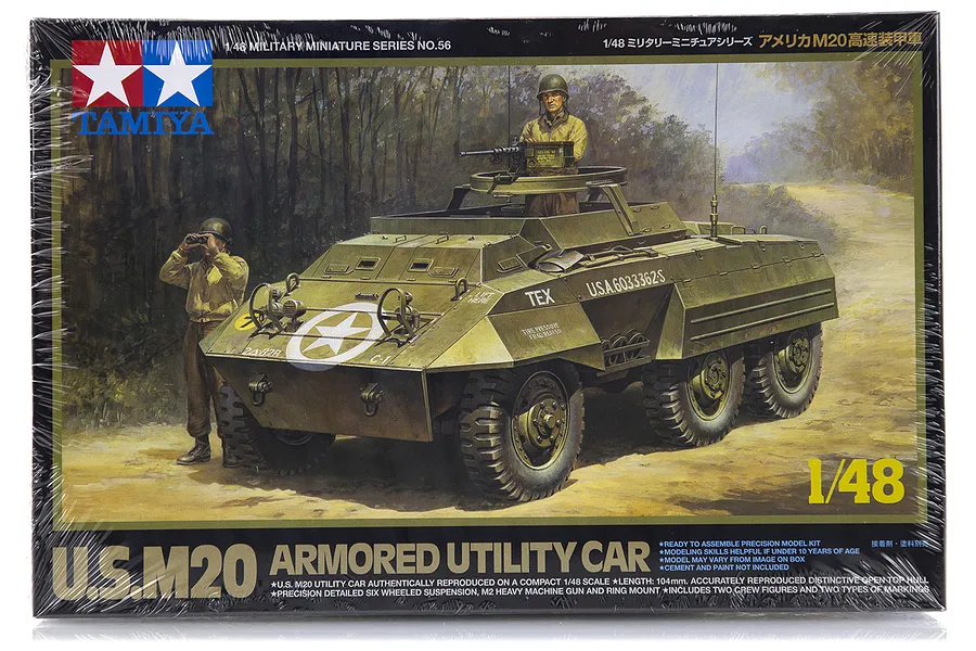 Tamiya 1/48 U.S. M20 Armored Utility Car Scaled Plastic Model Kit image 17025
