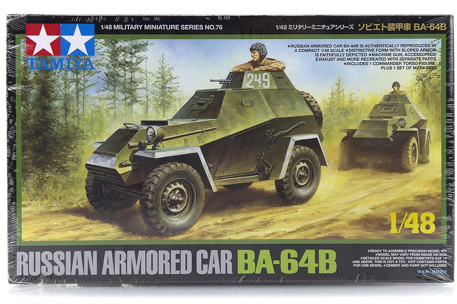 Tamiya 1/48 Russian BA-64B Armored Car Scaled Plastic Model Kit image 17041