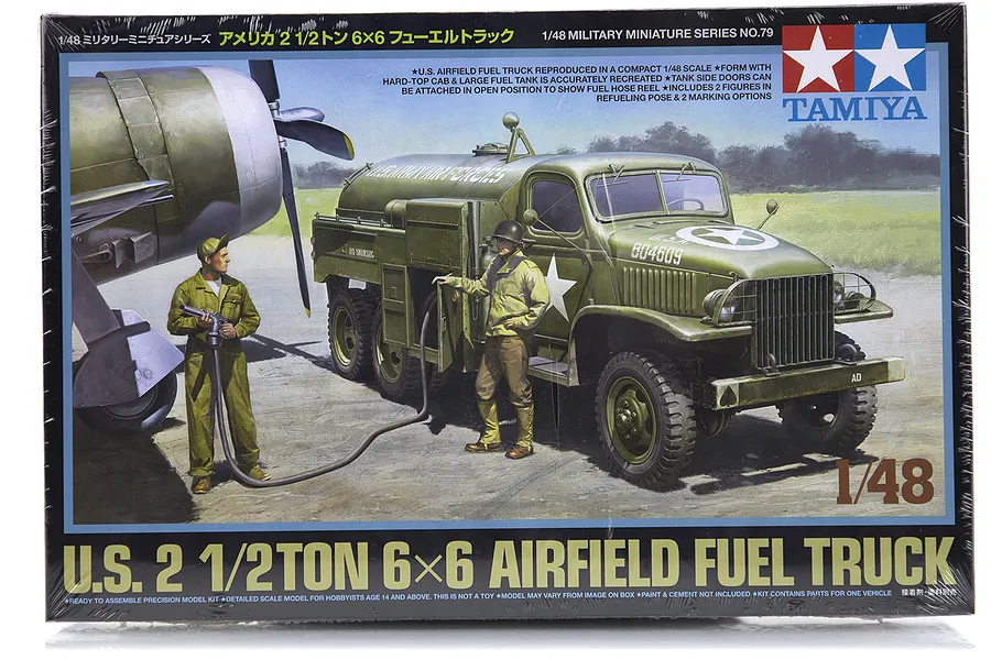 Tamiya 1/48 U.S. 2.5 Ton 6x6 Airfield Fuel Truck Plastic Model Kit image 17043