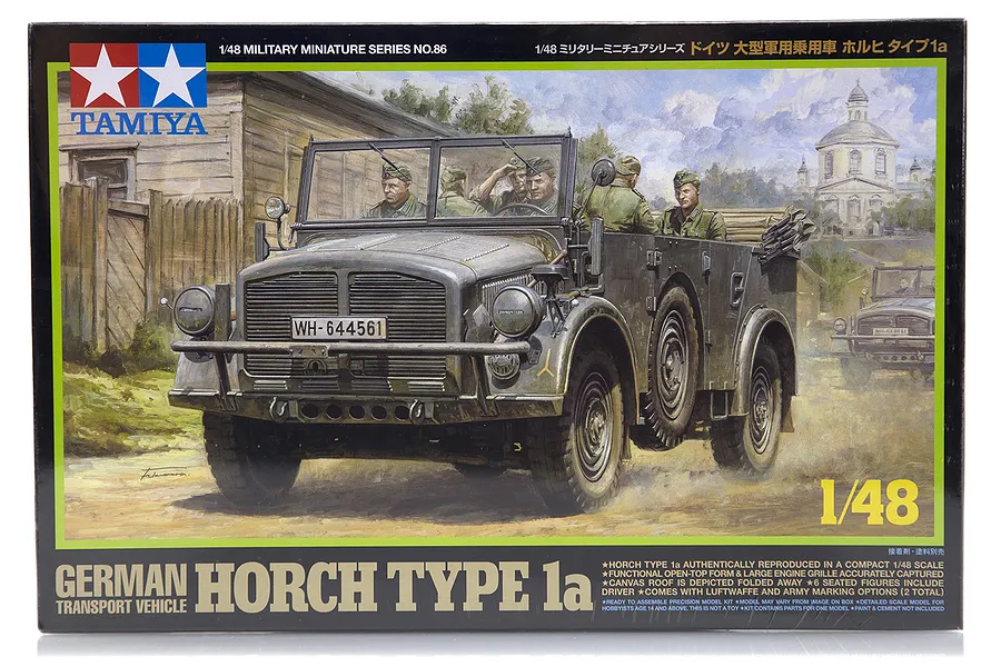 Tamiya 1/48 German Horch Type 1A Transport Truck Plastic Model Kit image 17049