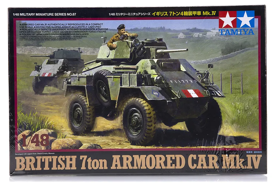 Tamiya 1/48 British 7 Ton Armored Car Mk.IV Scaled Plastic Model Kit image 17050