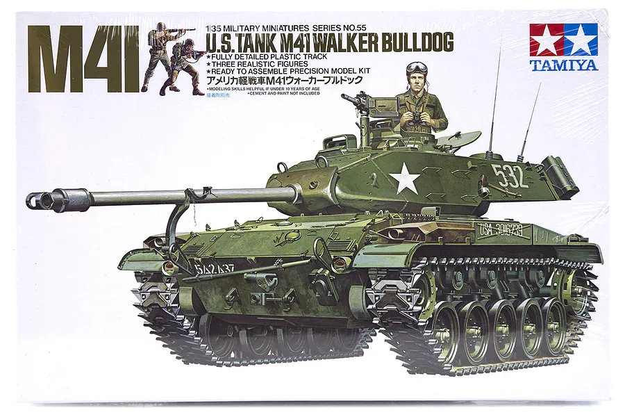 Tamiya 1/35 U.S. M41 Walker Bulldog Tank Scaled Plastic Model Kit image 17060