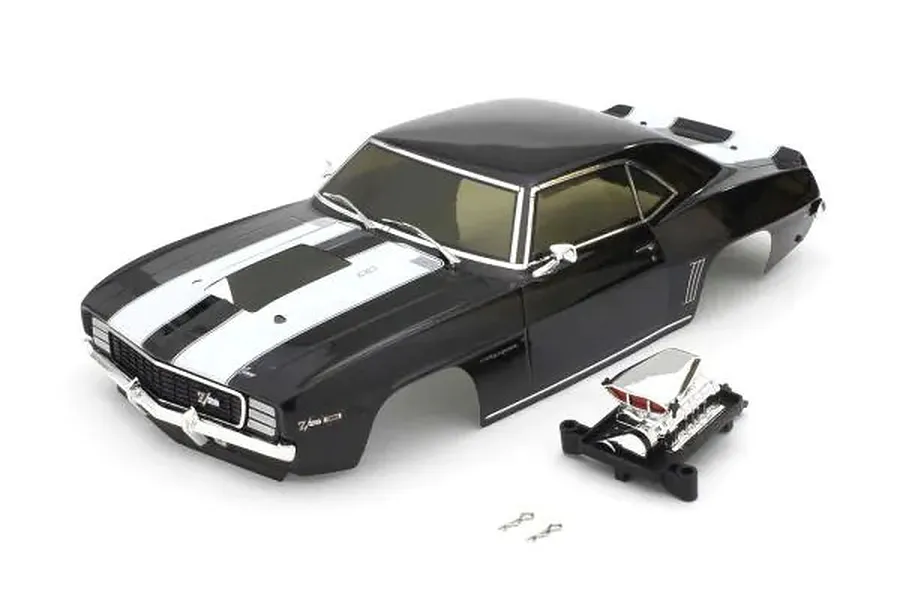 Kyosho 1/10 1969 Chevrolet Camaro Z/28 RS Supercharged VE Unpainted Body Shell with Accessories - Clear image 1