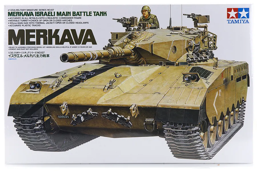 Tamiya 1/35 Israeli MBT Merkava Tank Scaled Plastic Model Kit image 17075