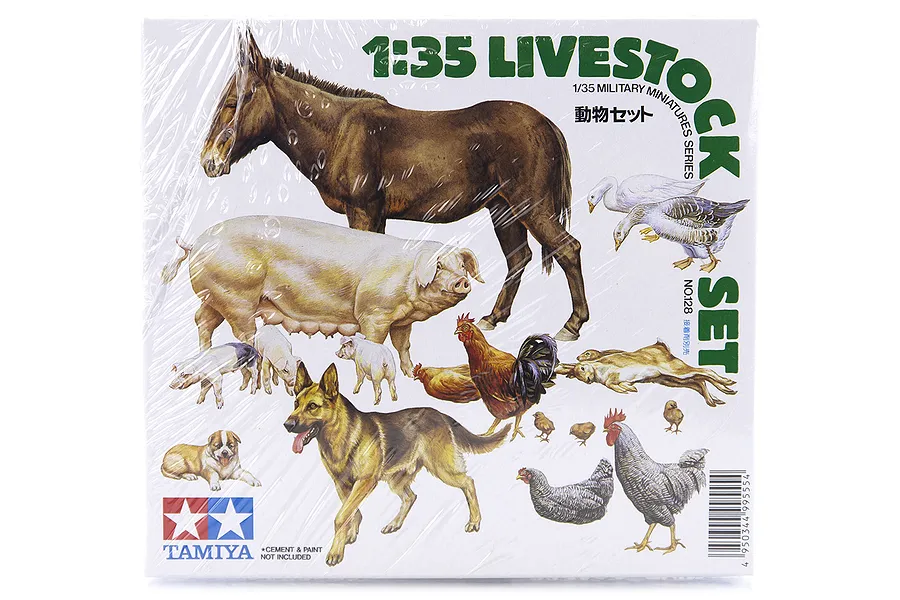 Tamiya 1/35 Livestock Set Scaled Plastic Model Kit image 17076