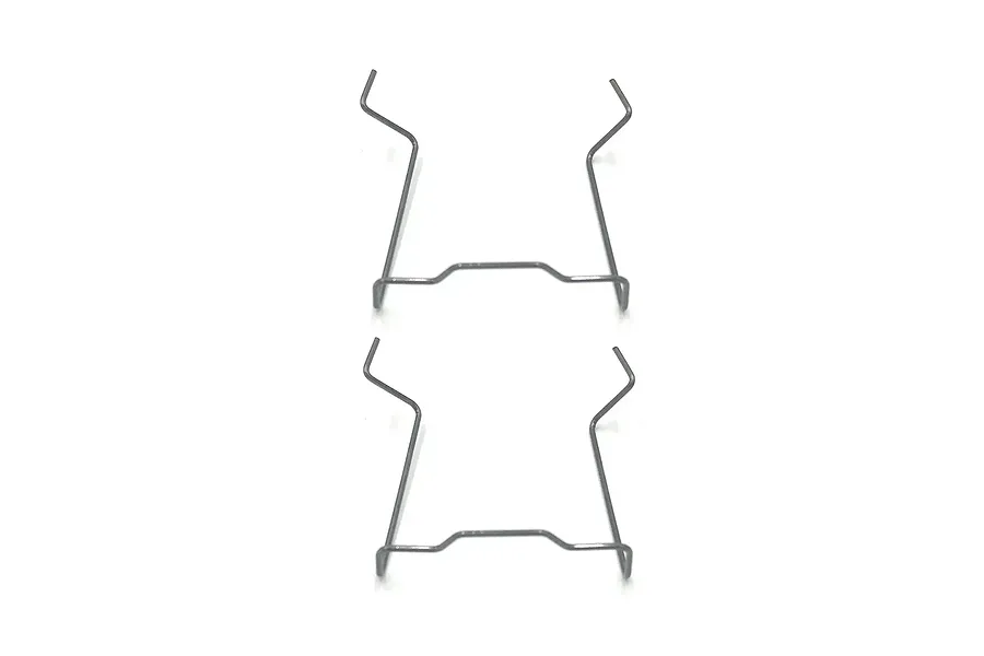 Two metal torsion springs for WPL RC front suspension shown against a clean white background.
